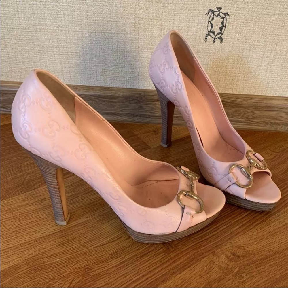 Gucci Pumps Guccissima Light Pink Horsebit 9